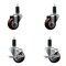 Service Caster 3'' SS Maroon Poly Wheel Swivel 1-1/4'' Expanding Stem Caster Set 2 Brakes, 4PK SCC-SSEX20S314-PPUB-MRN-2-TLB-2-114 - alternate 1